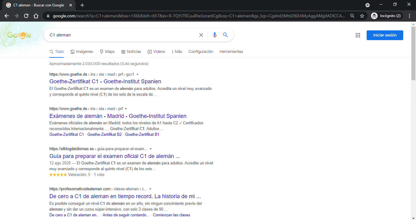 C1 posicionamiento Clases de alemán online